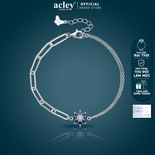 Lắc tay bạc S925 mắt xích đính đá zircon 5A