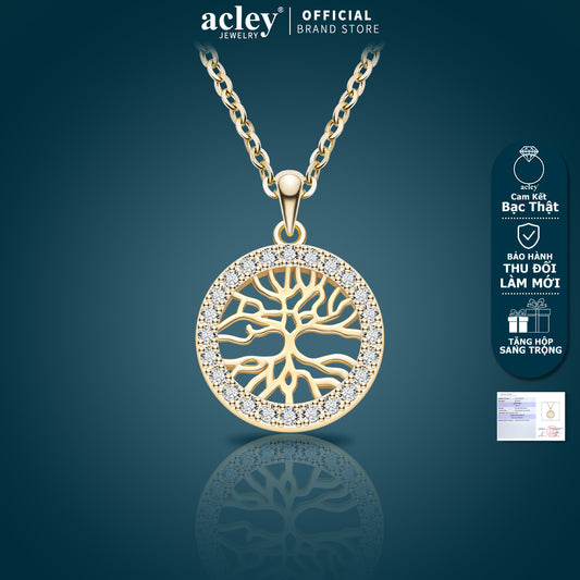 Dây chuyền bạc S925 cây sự sống đính đá zircon 5A
