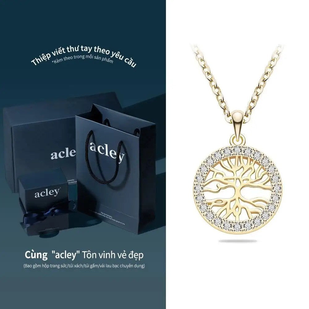 Dây chuyền bạc S925 cây sự sống đính đá zircon 5A