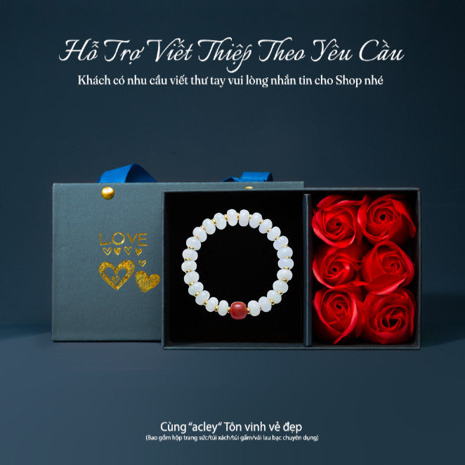 Vòng tay chuỗi hạt ngọc phỉ thúy phối mã não Nam Hồng