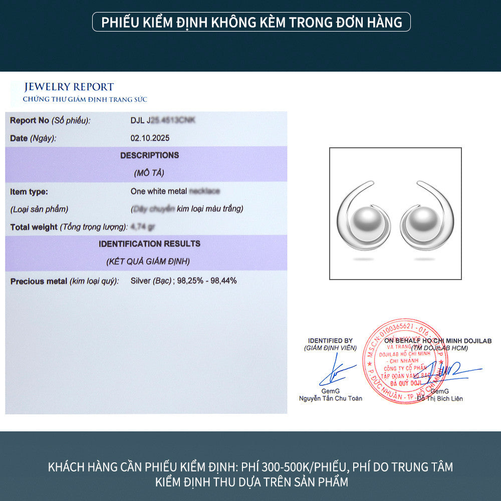 Bông tai bạc S925 ngọc trai nước ngọt dáng xoắn thanh lịch