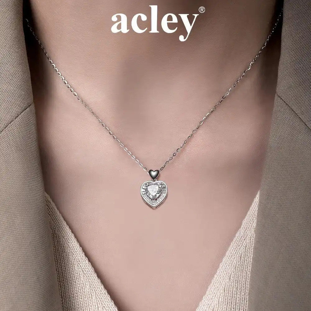Dây chuyền bạc S925 mặt trái tim đính đá chủ zircon 5A