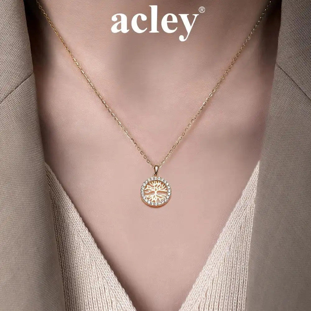 Dây chuyền bạc S925 cây sự sống đính đá zircon 5A