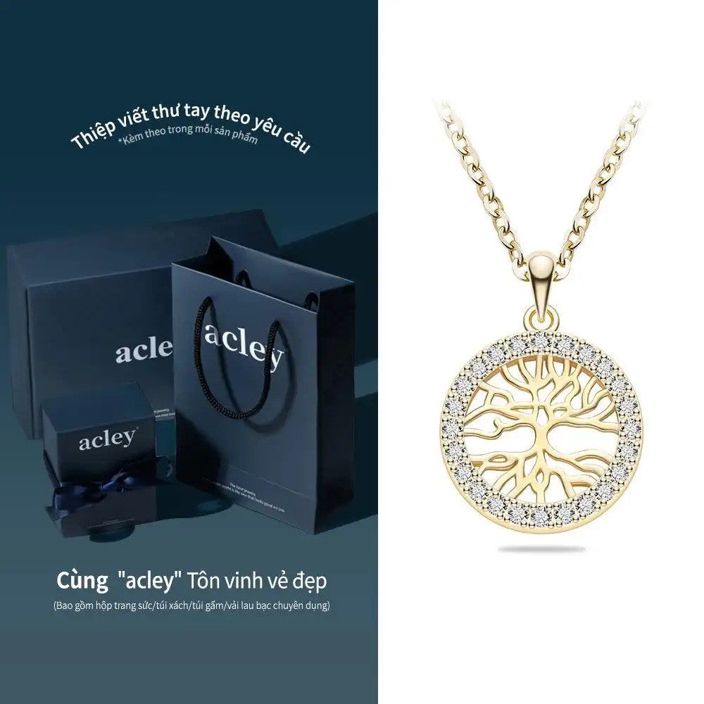 Dây chuyền bạc S925 cây sự sống đính đá zircon 5A