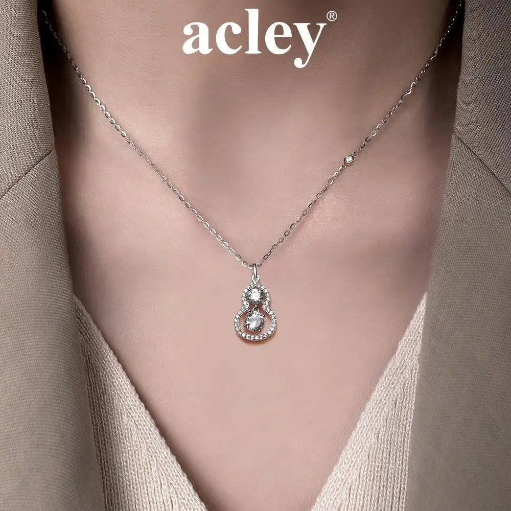 Dây chuyền bạc S925 mặt hồ lô đính đá zircon 5A